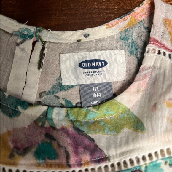 NWT Old Navy Boho 4t dress “Floral Watercolors” size - Picture 5 of 8
